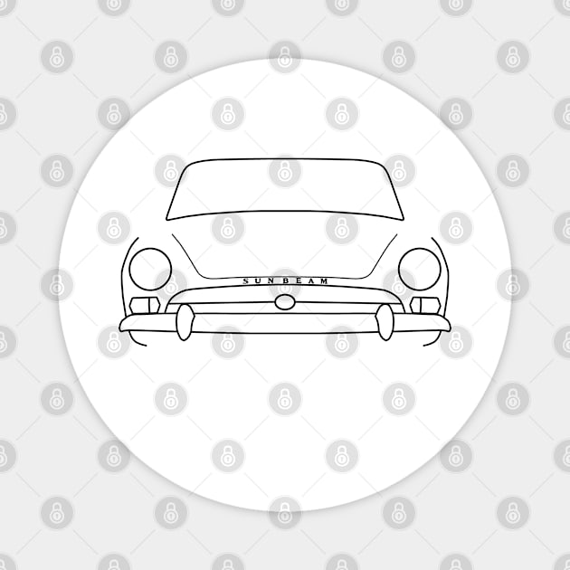 Sunbeam Alpine Series classic car outline graphic (black) Magnet by soitwouldseem